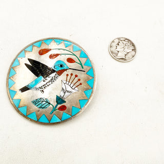A Moment Suspended - Zuni Inlay Brooch