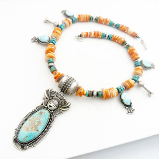 RONALD TOM KINGMAN AND ORANGE SPINY MAIDEN MEGA NECKLACE