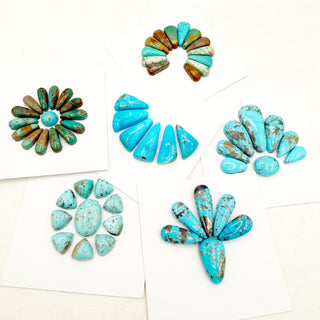 High-grade Persian Turquoise Cabochon Suites