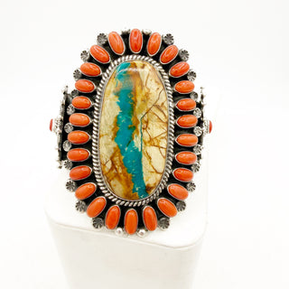 Tyler Brown Royston Ribbon and Mediterranean Coral Giant Cluster Cuff
