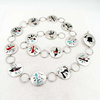 The Birds Who Remembered the Way - Derrick and Nichelle Edaaki Inlay Concho Belt