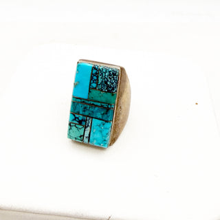Vintage Multi Turquoise Inlay Ring