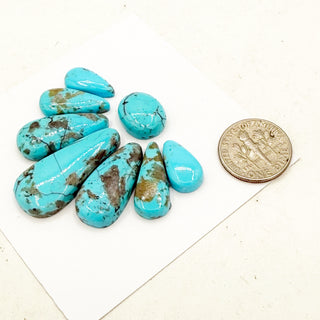 High-grade Persian Turquoise Cabochon Suites