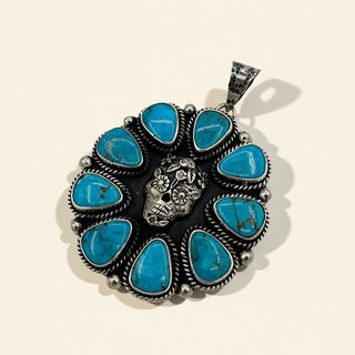 Jesus Vega Sugar Skull Cluster Pendant