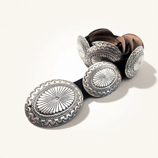 Sunburst Sterling Silver Concho Belt