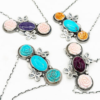 Sheila Tso Butterfly Bar Necklace