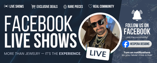 Banner with 'FACEBOOK LIVE SHOWS' and man on a blue background