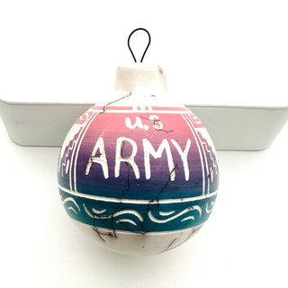 US Armed Forces Etched Ornaments by Vanessa Charlie