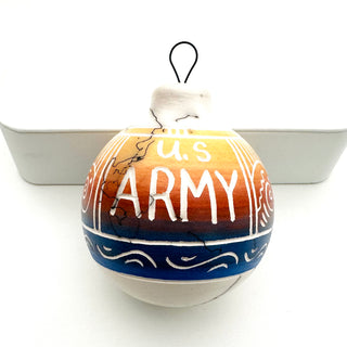 US Armed Forces Etched Ornaments by Vanessa Charlie