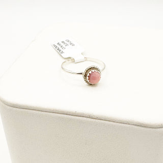 Esther White's Pink Conch Solitaire Stacker Ring