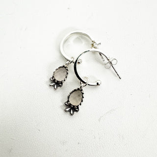 Wisteria "Charming" Hoop Earrings