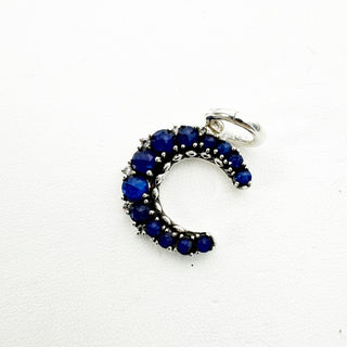 Glimmering Gemstone Moon Charm