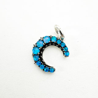 Glimmering Gemstone Moon Charm