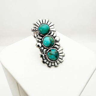 Circle of Life Crawler Ring - Kingman Turquoise