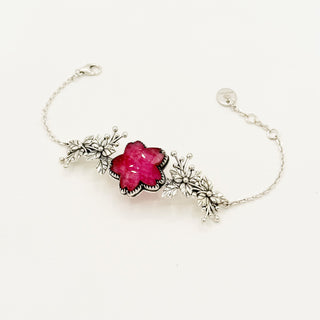 Cherry Blossom Statement Bracelet - Ruby