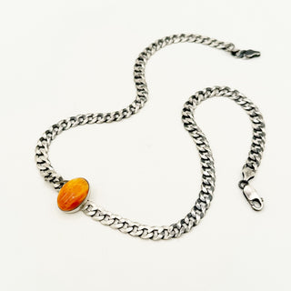 Curb Chain Gemstone Necklaces