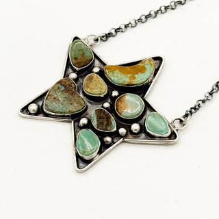 Jacqueline Silver "Mosaic" Royston Star Necklace