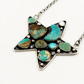 Jacqueline Silver "Mosaic" Royston Star Necklace