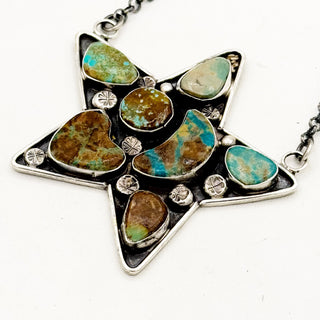 Jacqueline Silver "Mosaic" Royston Star Necklace