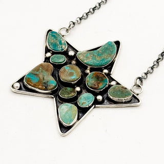 Jacqueline Silver "Mosaic" Royston Star Necklace