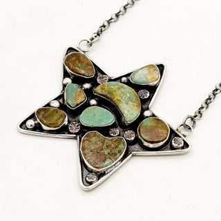 Jacqueline Silver "Mosaic" Royston Star Necklace