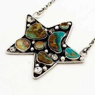 Jacqueline Silver "Mosaic" Royston Star Necklace