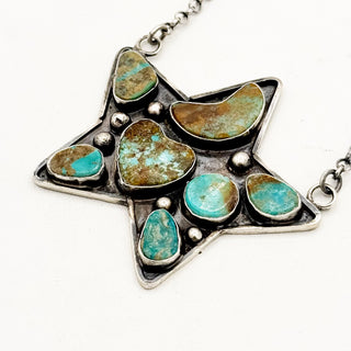 Jacqueline Silver "Mosaic" Royston Star Necklace