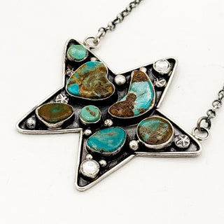 Jacqueline Silver "Mosaic" Royston Star Necklace