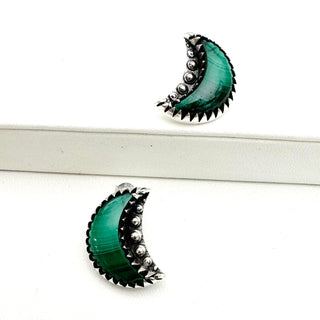 Crescent Moon Studs