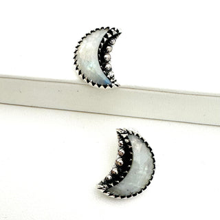 Crescent Moon Studs