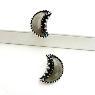 Crescent Moon Studs