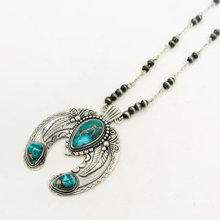 Feather Naja Necklace - Blue Mohave