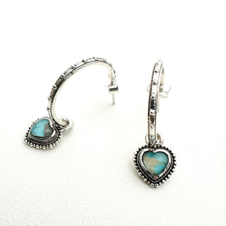 Mini Heart Drop Hoops