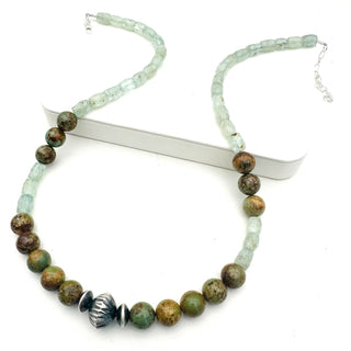 Aquamarine and Roystone Crystal Hailey NP Necklace